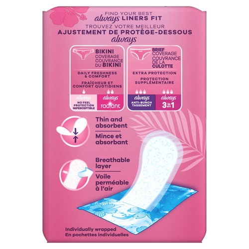Always Panty Liner Thin 72 Count