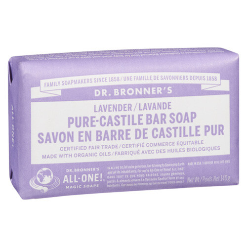Dr. Bronner's Bar Soap PureCastile Lavender 140 g Voilà Online