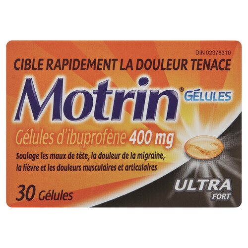 Motrin Ibuprofen Super Strength 400 mg Liquid Gels 30 EA Voilà Online