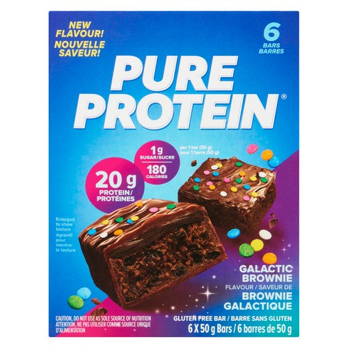 Pure Protein Gluten-Free Energy Bar Galactic Brownie 6 x 50 g