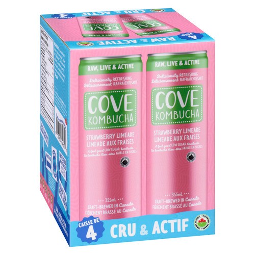 Cove Strawberry Lemonade Beverage 4 x 355 ml (cans)