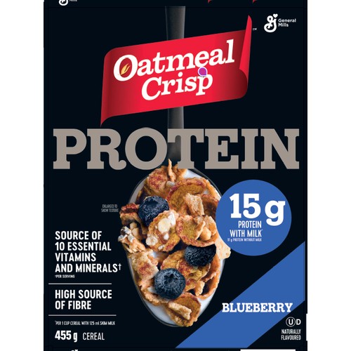 Oatmeal Crisp Protein Cereal Blueberry 455 g
