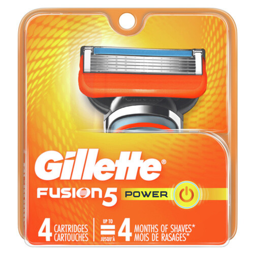 Gillette Fusion5 Power Men's Razor Blade Refill 4 Cartridges