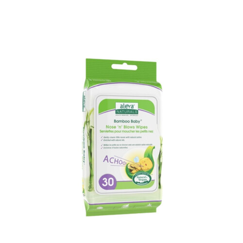 Aleva Naturals Baby Wipes Nose N' Blows Bamboo 180 Count