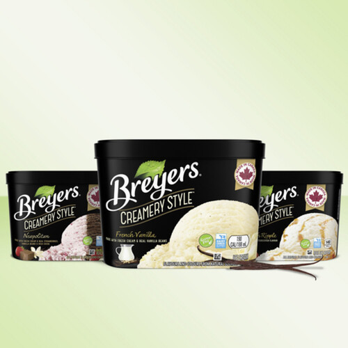 Breyers Ice Cream Creamery Style French Vanilla For A Delicious Treat 1.66 L