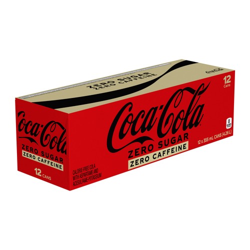 Coca-Cola Zero Sugar Soda Fridge Pack 12 x 355 ml (cans)