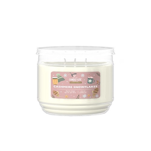 Candle-Lite 3 Wick Candle Cashmere Snowflake 