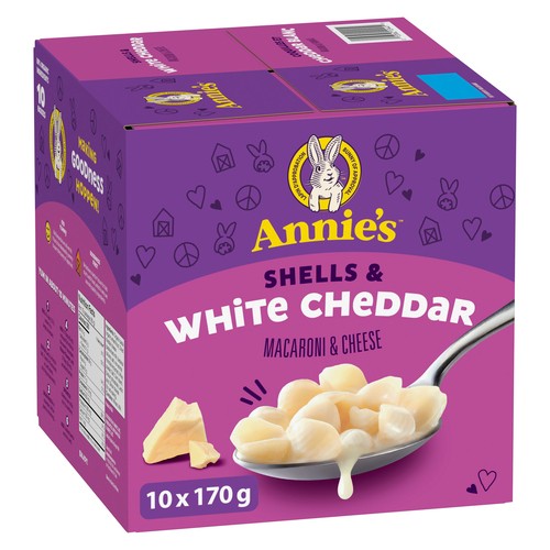 Annie's Macaroni & Cheese Shells & White Cheddar 10 x 170 g
