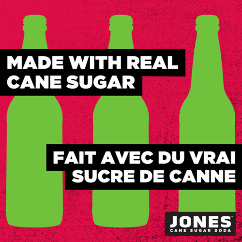 Jones Craft Soda Cane Sugar Strawberry Lime 355 ml (bottle)