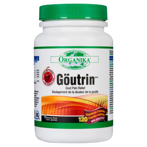 Organika Gluten-Free Goutrin Supplements Vegetarian Capsules 120 EA