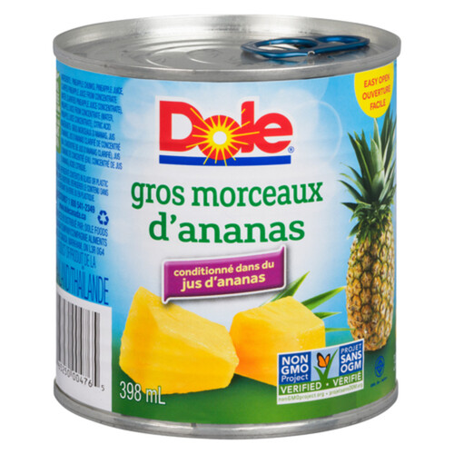 Dole Pineapple Chunks Packed In Pineapple Juice 398 ml