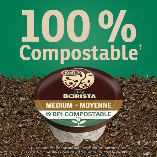 Kraft Cafe Barista Coffee Pods Medium Roast 30 K-Cups 300 g