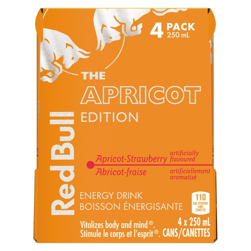 Red Bull Energy Drink Apricot Edition 4 x 250 ml (cans)
