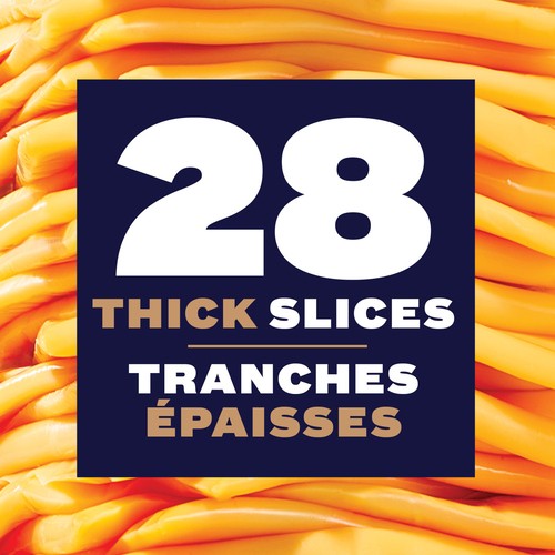 Kraft Sliced Process Cheese Extra Cheddar 28 Thick Slices 785 g