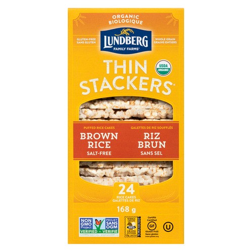 Lundberg Family Farms Organic Thin Stackers Brown Rice Cakes 167 g