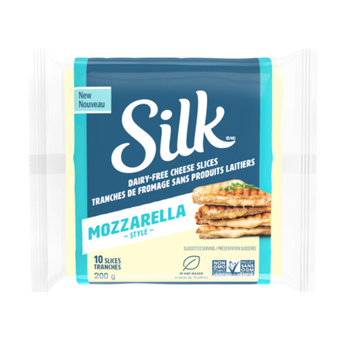 Silk Dairy-Free Sliced Cheese Mozzarella Style 10 Slices 200 g