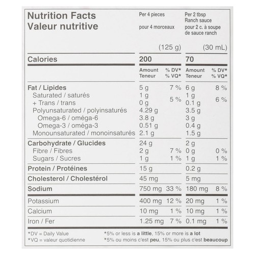 Pinty's Eatwell Frozen Chicken Flings Buffalo 790 g