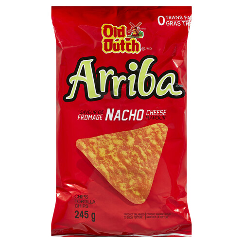 Old Dutch Arriba Tortilla Chips Nacho Cheese 245 g