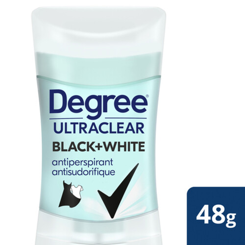 Degree Ultra Clear Antiperspirant Stick Odour Protection Deodorant Black + White 48 g