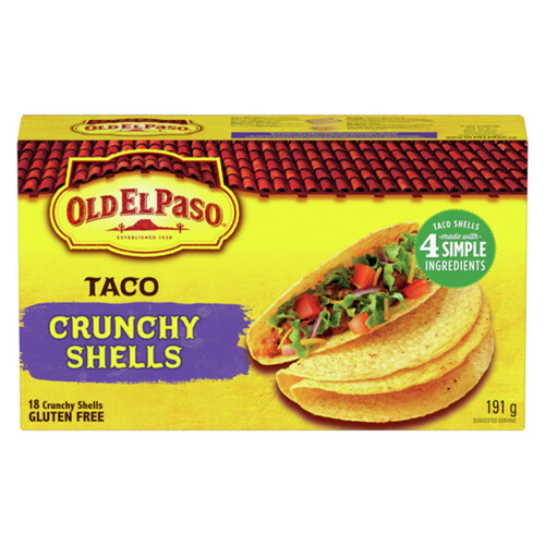 Old El Paso Gluten-Free Taco Shells Crunchy 18 Shells 191 g