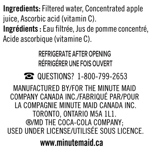 Minute Maid 100% Apple Juice From Concentrate 1 L