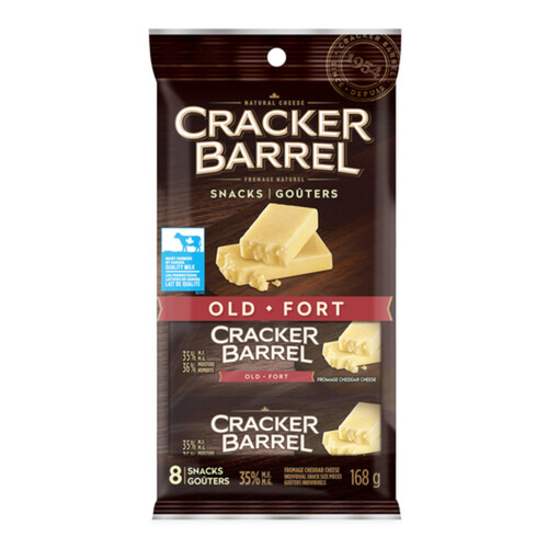 Cracker Barrel Portion Snack Cheese Old Cheddar 8 Pack 168 g