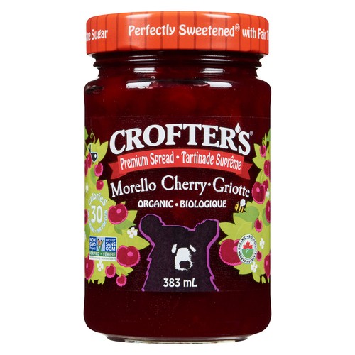 Crofter's Organic Premium Fruit Spread Morello Cherry 383 ml