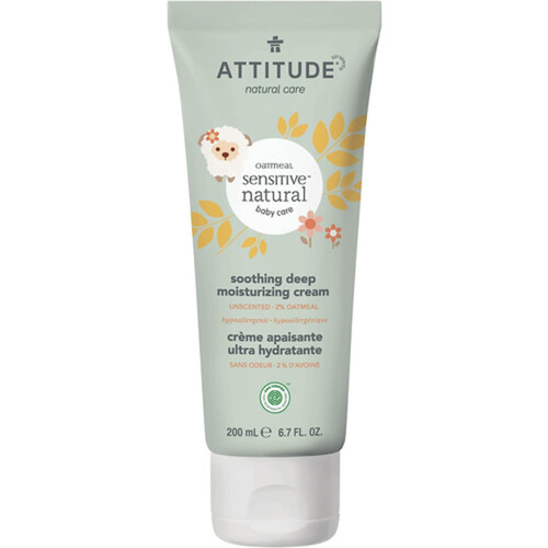 Attitude Natural Soothing Body Cream Daily Moisturizer 200 ml