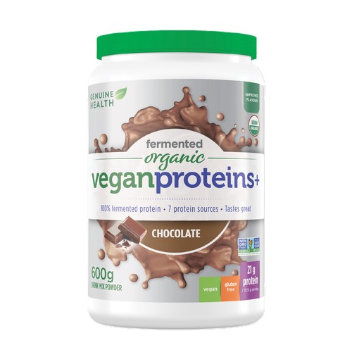 Genuine Health Organic Vegan Proteins+ Chocolate 600 g