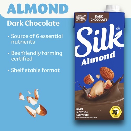 Silk Dairy-Free Almond Milk Dark Chocolate Flavour Shelf Stable 946 ml