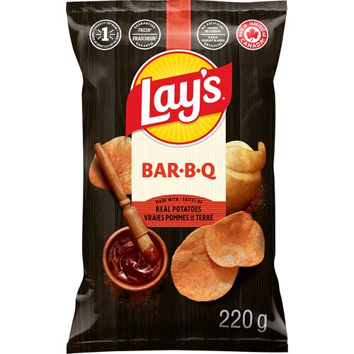 Lay's Potato Chips Bar-B-Q Flavoured 220 g