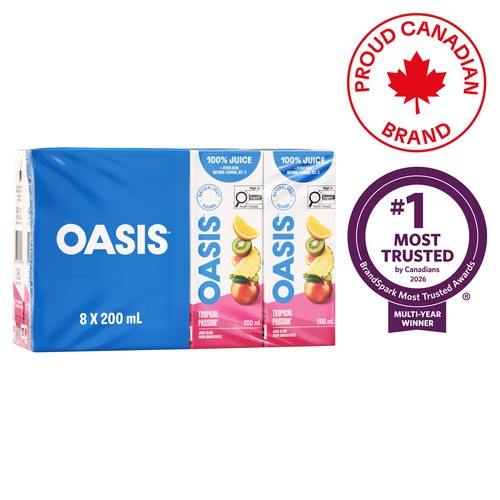 Oasis Juice Boxes Tropical Passion 8 x 200 ml