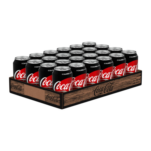 Coca-Cola Zero Sugar Soft Drink 24 x 355 ml (cans)