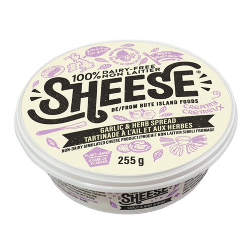 Sheese Dairy-Free Spread Garlic And Herb 255 g
