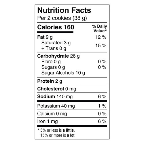 Voortman No Sugar Added Chocolate Chip Cookies 225 g