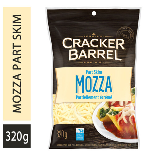 Cracker Barrel Shredded Cheese Part Skim Mozzarella 320 g