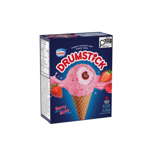 Nestle Drumstick Frozen Dessert Cones Berry Bliss 4 x 125 ml