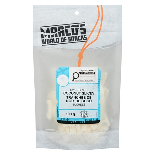Marco's World Of Snacks Coconut Slices Sweetened 100 g