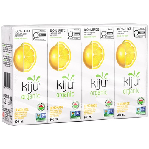 Kiju Organic Fruit Juice Lemonade 4 x 200 ml