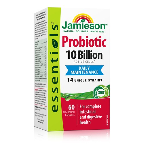 Jamieson Probiotic Supplement 10 Billion Vegetarian Capsules 60 Count