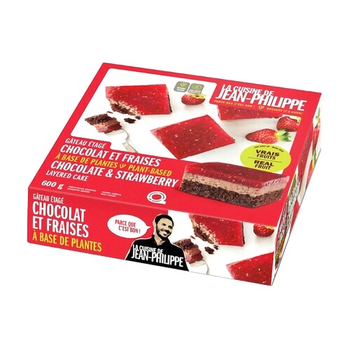 La Cuisine De Jean-Philippe Plant Based Layer Cake Chocolate & Strawberry 600 g (frozen)