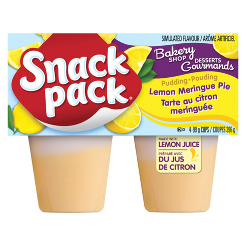 Snack Pack Bakery Shop Pudding Lemon Meringue Pie 4 x 99 g