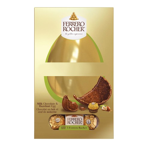 Ferrero Rocher Milk Chocolate & Hazelnut Egg Hollow Boxed 212.5 g