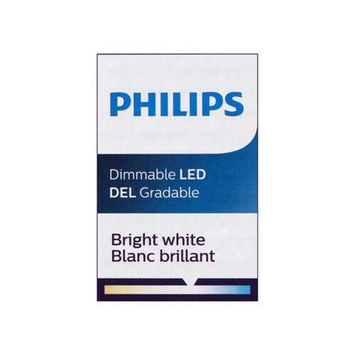 Philips Light Bulb LED 60W A19 Bright White 3 EA