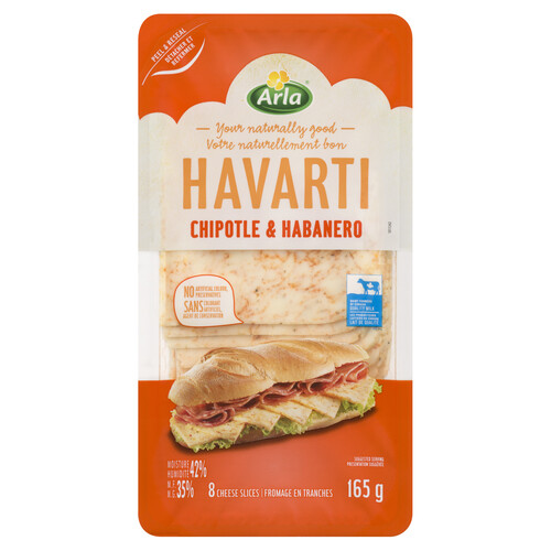 Arla Sliced Cheese Havarti Chipotle & Habanero 8 Slices 165 g