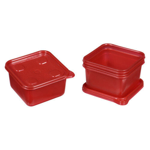 Ziploc Holiday Red Container Medium Square 3 EA