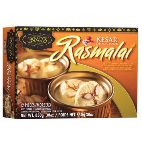 Brar's Divine Deserts Of India Kaisar Rasmalai 850 g (frozen)