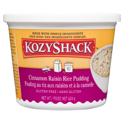 Kozy Shack Gluten-Free Rice Pudding Cinnamon Raisin 624 g