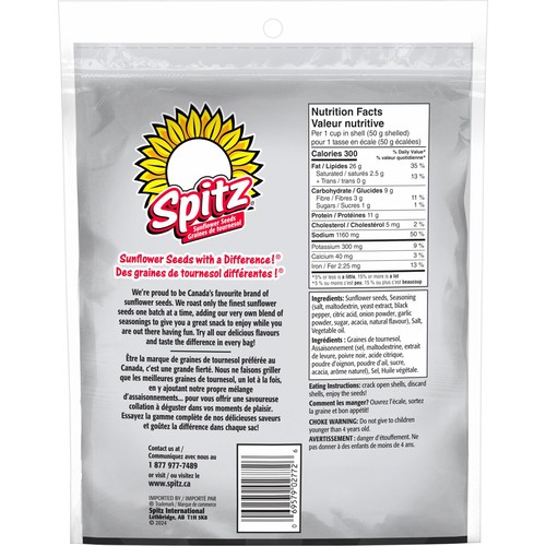 Spitz Sunflower Seeds Cracked Pepper Flavour 210 g