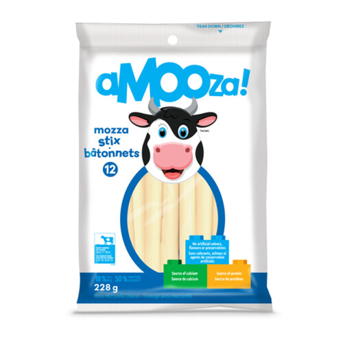 Amooza Cheestrings Cheese Mozzarella 12 units 228 g